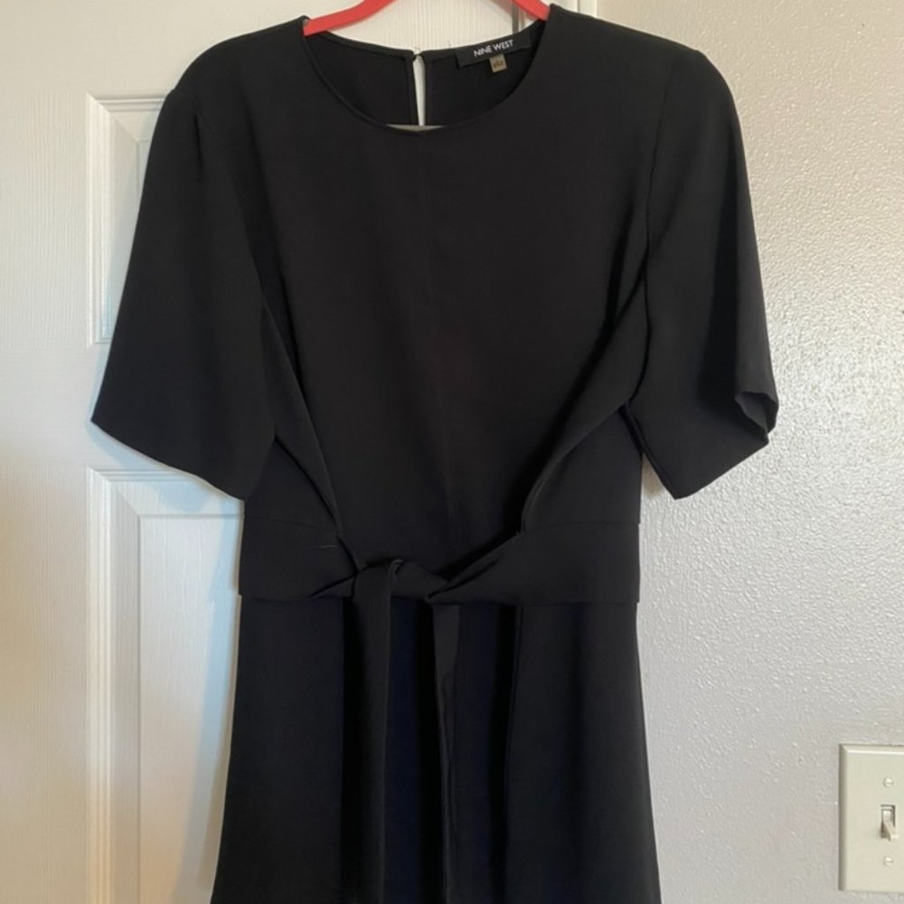 Nine West Black Blouse with Tie Detail
